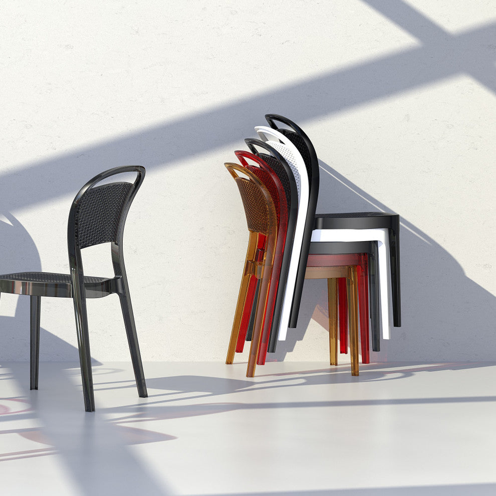 Compamia Bee Dining Chairs, Set of 2, Transparent Red