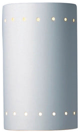 Ambiance Small Cylinder/Perfs, Closed Top, Wall Sconce, Bisque, LED