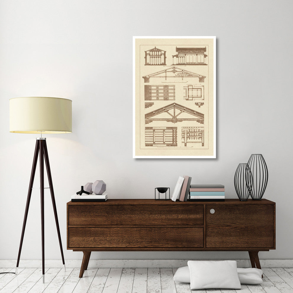 "Internal Decoration of Roof" Digital Paper Print by J. Buhlmann, 34"x50"