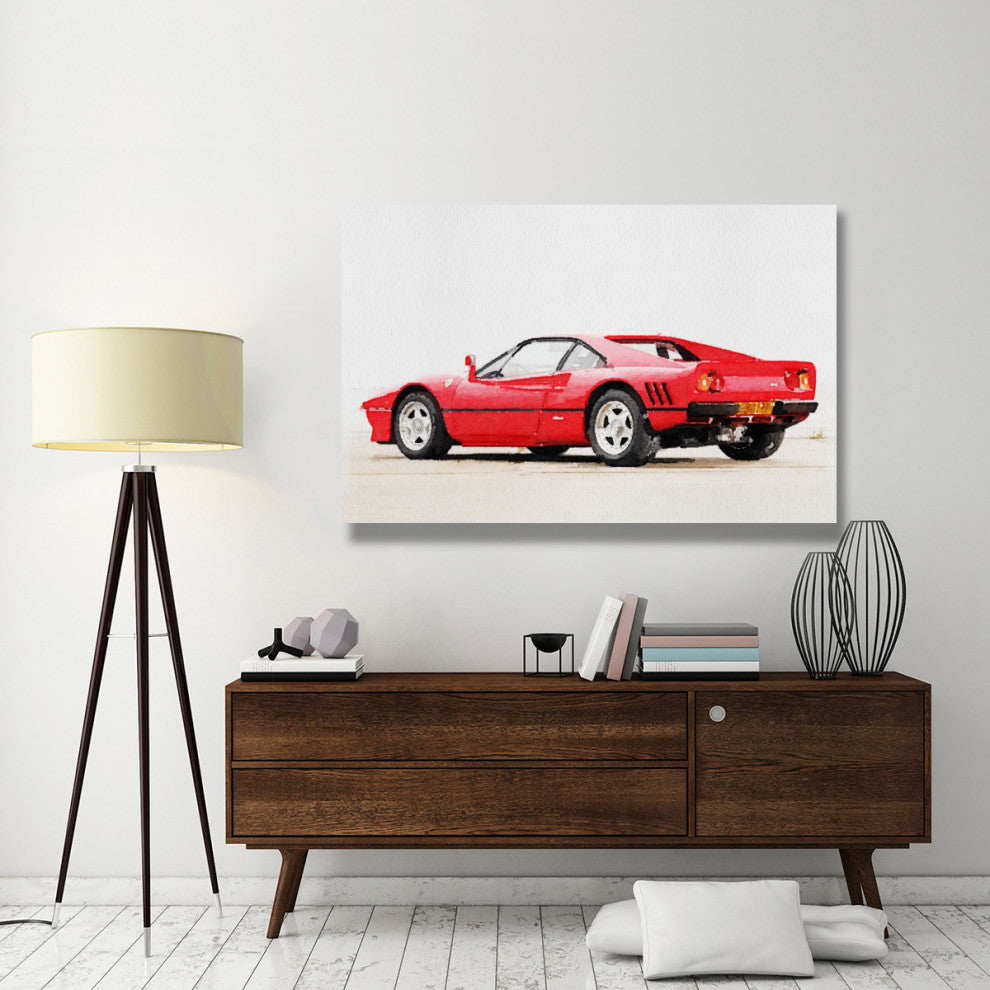 "1980 Ferrari 288 GTO Watercolor" Fine Art Print