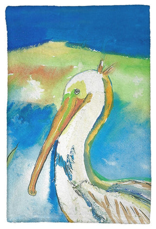 White Pelican Kitchen Towel - Two Sets of Two (4 Total)