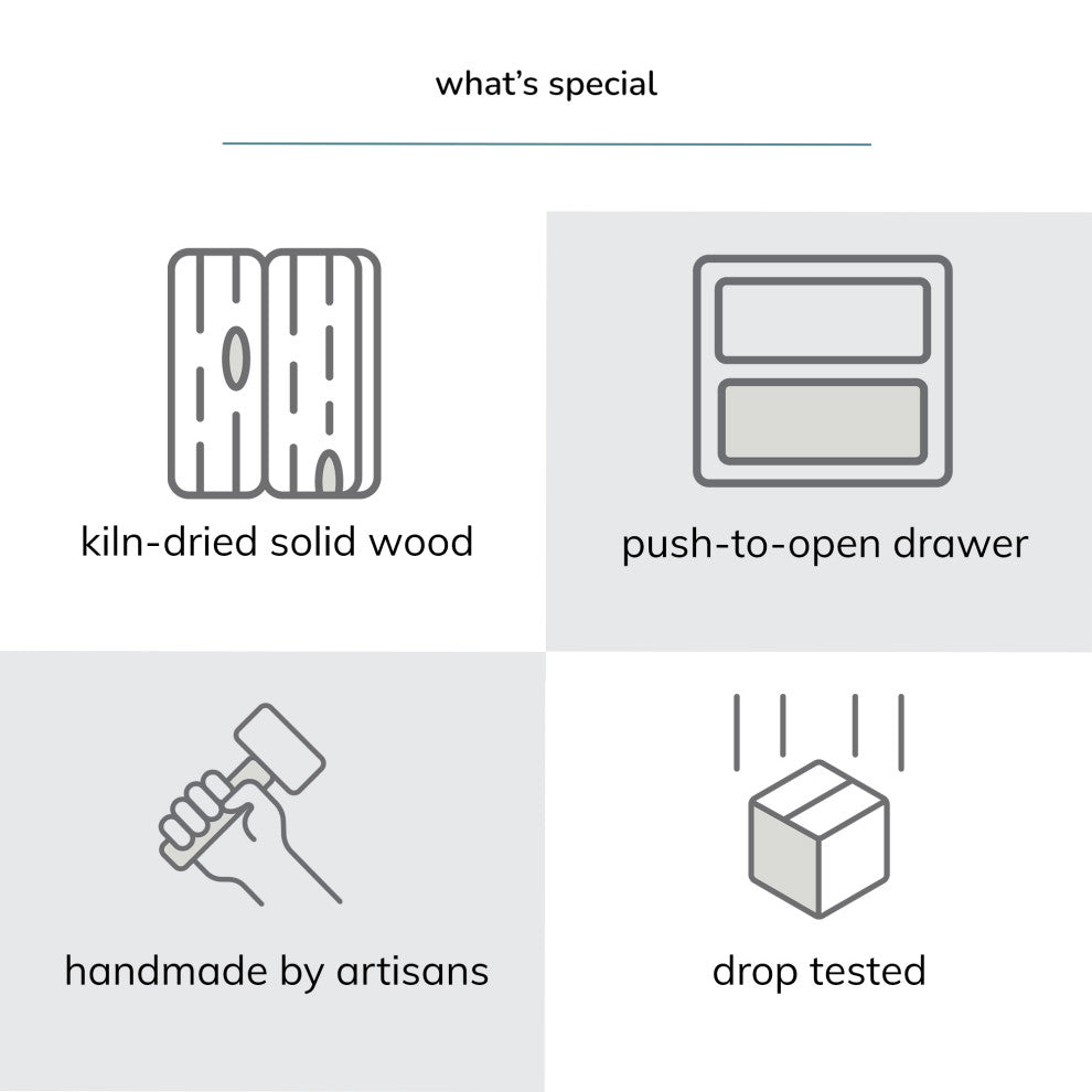 Rhonda Night Stand, Whitewash