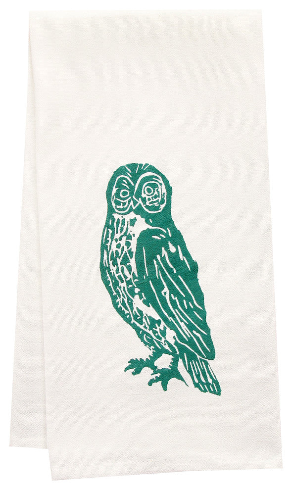 Organic Owl Tea Towel