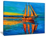 "Brown Sailing Boat" Canvas Print