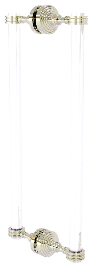 Pacific Grove 18" Dotted Accent Back to Back Shower Door Pull, Polished Nickel