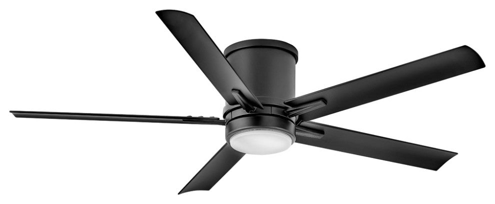 Hinkley Vail 52" Integrated LED Flush Mount Ceiling Fan, Matte Black