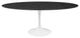 Lippa 78" Oval Artificial Marble Dining Table White Black -5198