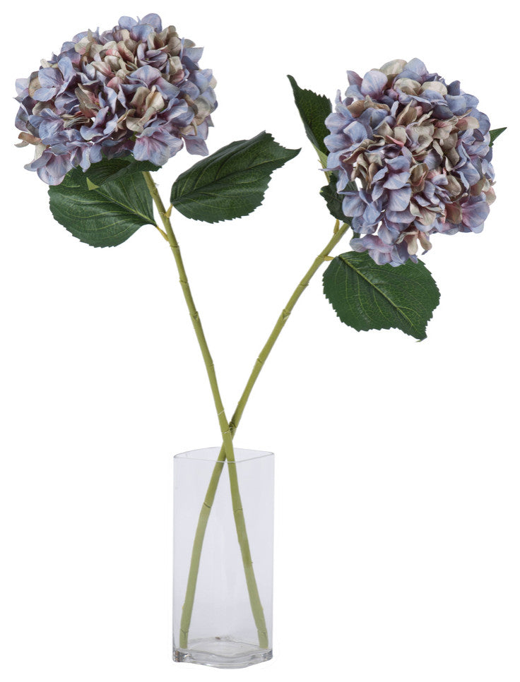 Artificial Hydrangea Spray With Printing , Lavender, 33"