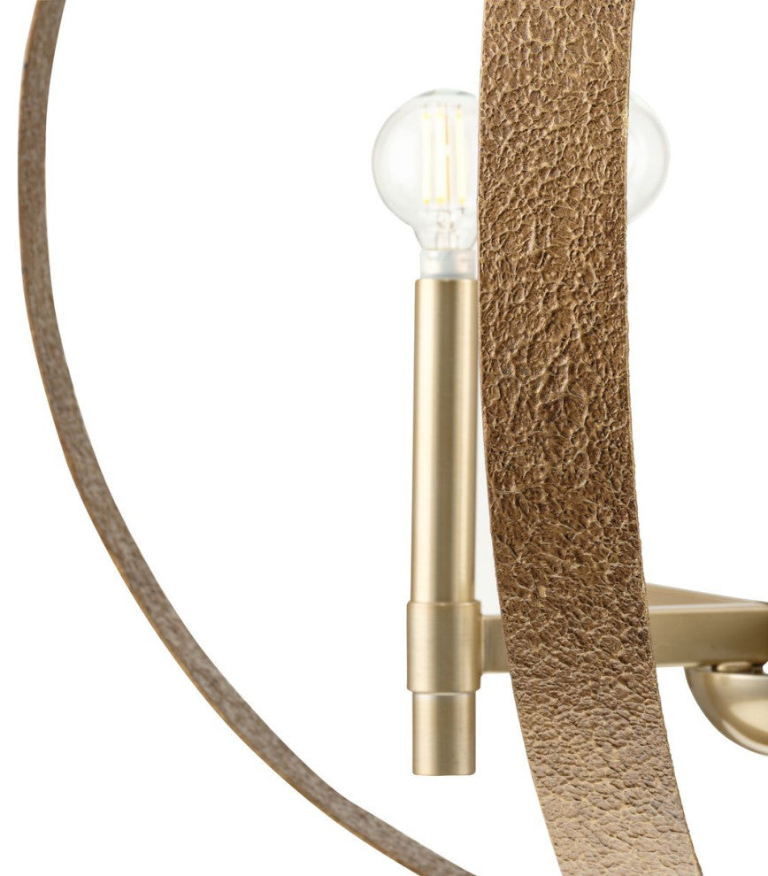 Allegheny Collection Five-Light Rustic Chandelier, Soft Gold