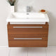 Fresca FCB8080TK-I Medio 32" Teak Modern Bathroom Cabinet With Vessel Sink