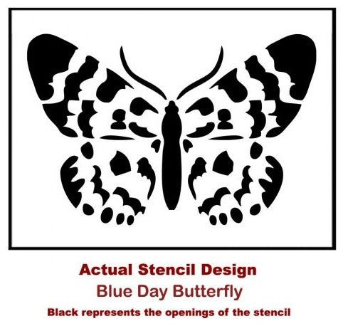 Blue Day Butterfly Wall Art, Trendy Easy Stencil For DIY Home Decor, Small