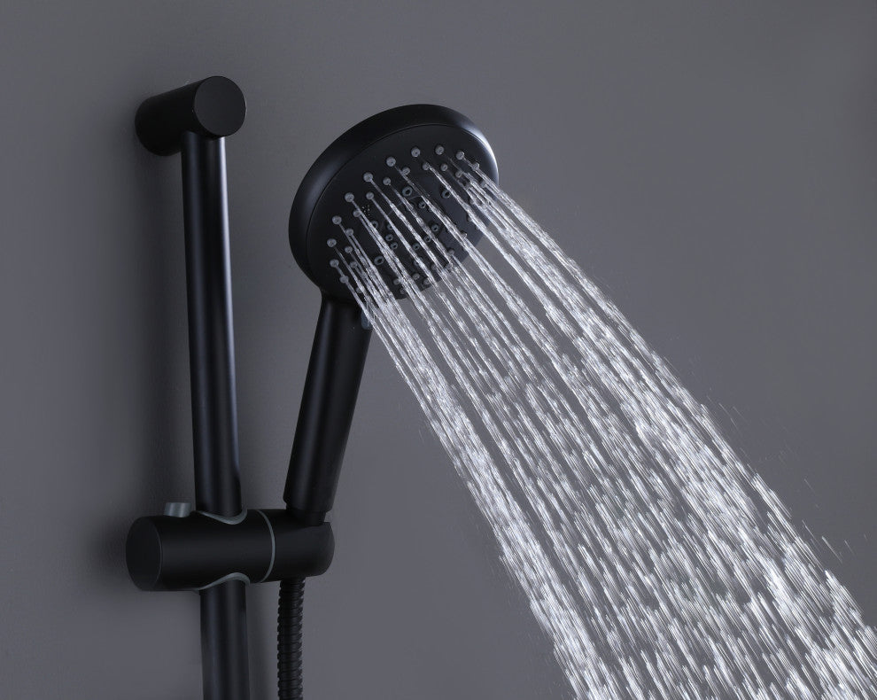 Multi Function Handheld Shower Head with Slide Bar Less Rough-in Valve