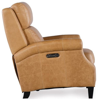 Hooker Furniture Hurley Leather Power Recliner with Power Headrest in Brown