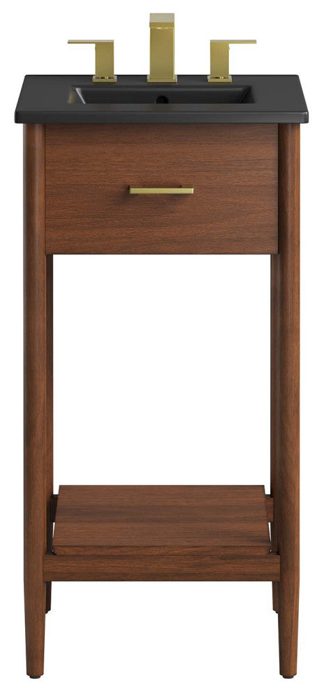 Zaire 18" Bathroom Vanity - Walnut Black