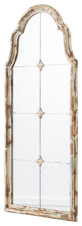 Gewnee 22" x 48" Large Cream & Gold Framed Wall Mirror