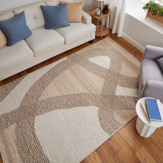 Middleton Modern Abstract, Brown/Tan/Ivory, 5'x8' Area Rug