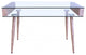 48" X 18" X 30" Clear Glass Sofa Table