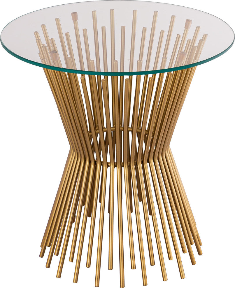Grace Glass Side Table Gold