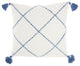Mina Victory SH038 Throw Pillow, Blue, 20"X20"