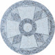 Mosaic Medallion, Christian Cross, 18"x18"