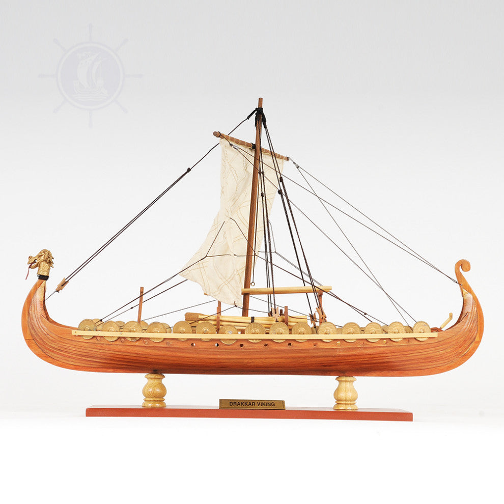 Viking Small Wooden Handcrafted boat model