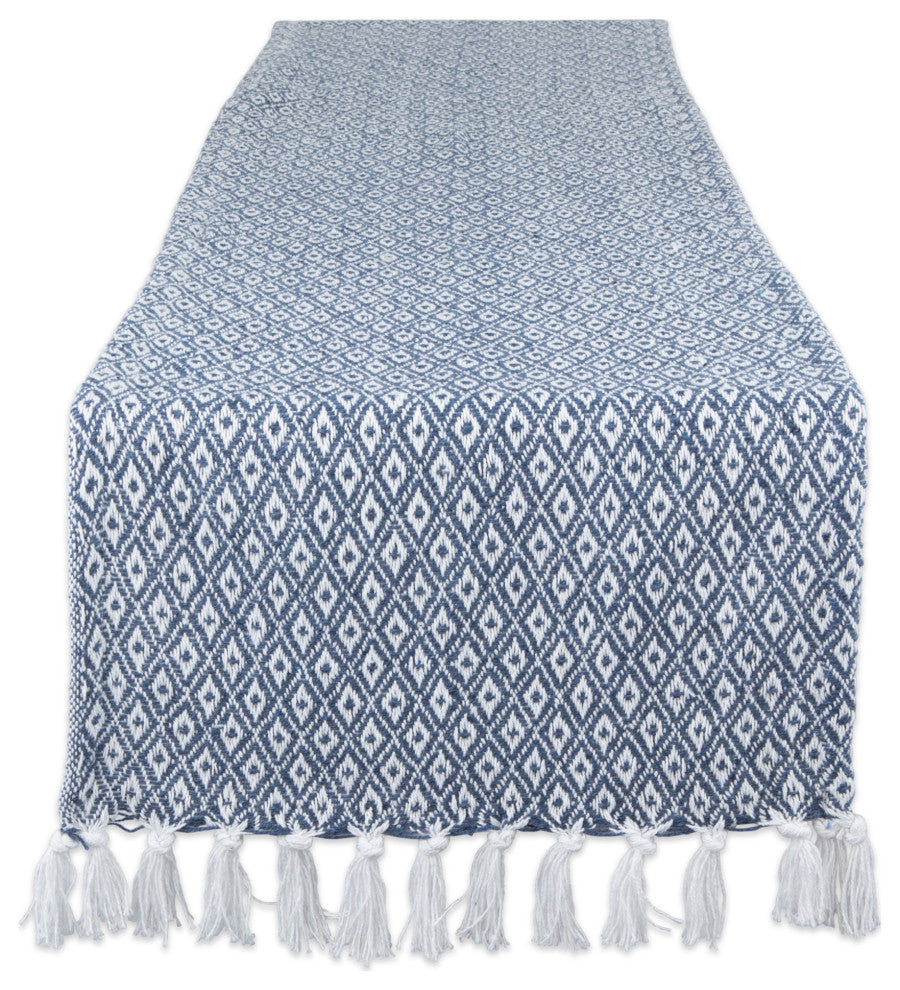 French Blue Mini Diamond Table Runner 15x108