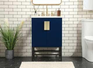 Home Living 19" Modern Blue-Light Bathroom Vanity