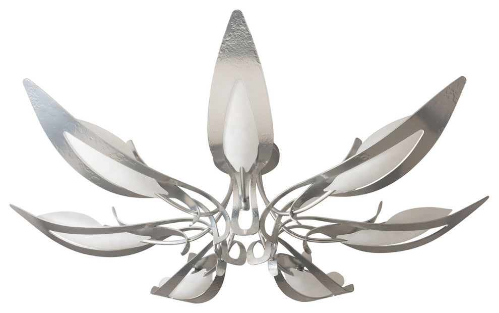 Parasol 7-Light Semi-Flush, Sterling