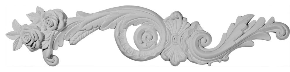 23 3/8"W x 4 1/2"H x 3/4"P Lanarkshire Scroll Onlay, Left