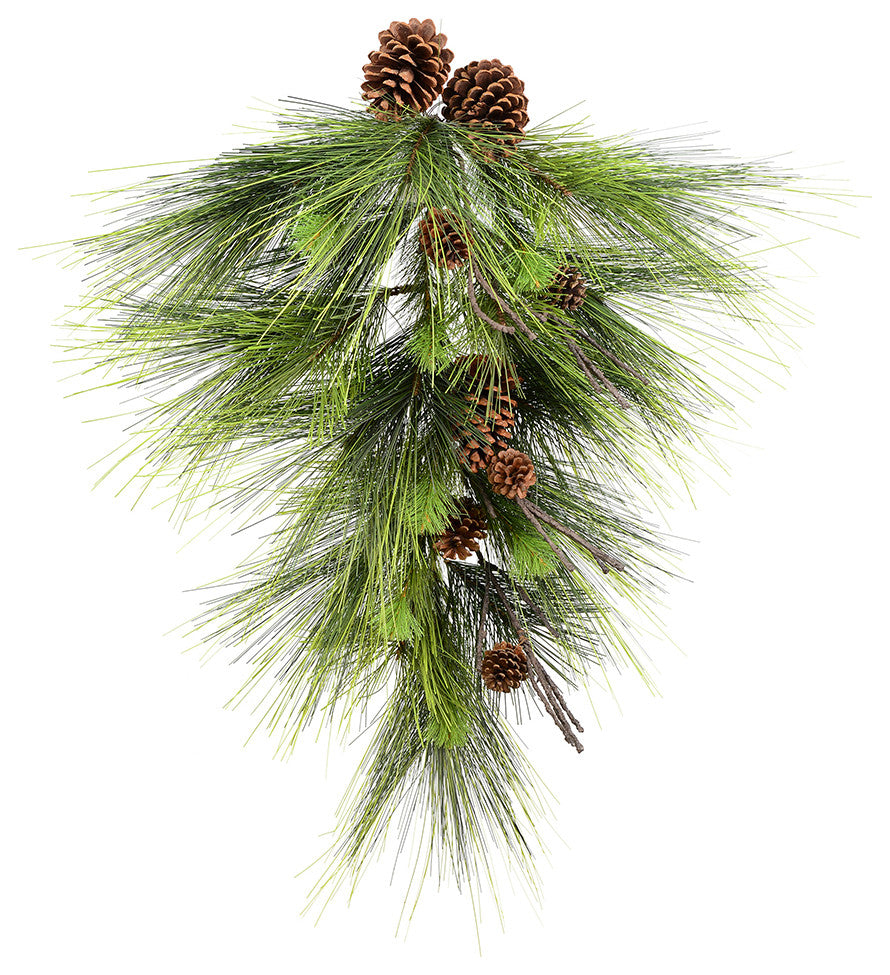 Vickerman D181107 30" Boulder Pine Artificial Christmas Teardrop, Unlit