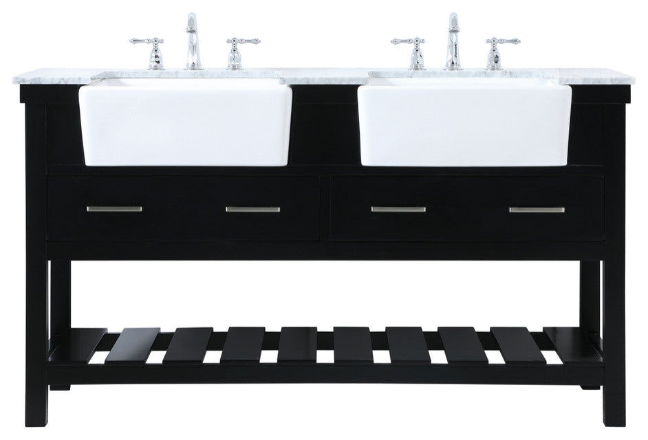Home Living 22" Farmhouse Black-Light Bathroom Vanity