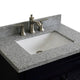 31" Single Sink Vanity, Blue Finish With Gray Granite With Rectangle Sink