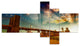 Relaxing in Brooklyn Bridge Park, Cityscape Canvas Art Print, 60"x32", 5 panels