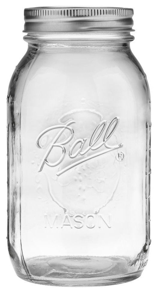 Ball Regular Mouth Mason Jars, 1 Quart 32 oz., Box of 12