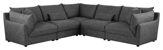 Sasha 5-piece Upholstered Modular Sectional Barely Black