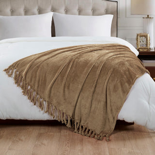 Braided Rope Flannel Fleece Throw, Amphora, 60"x80"