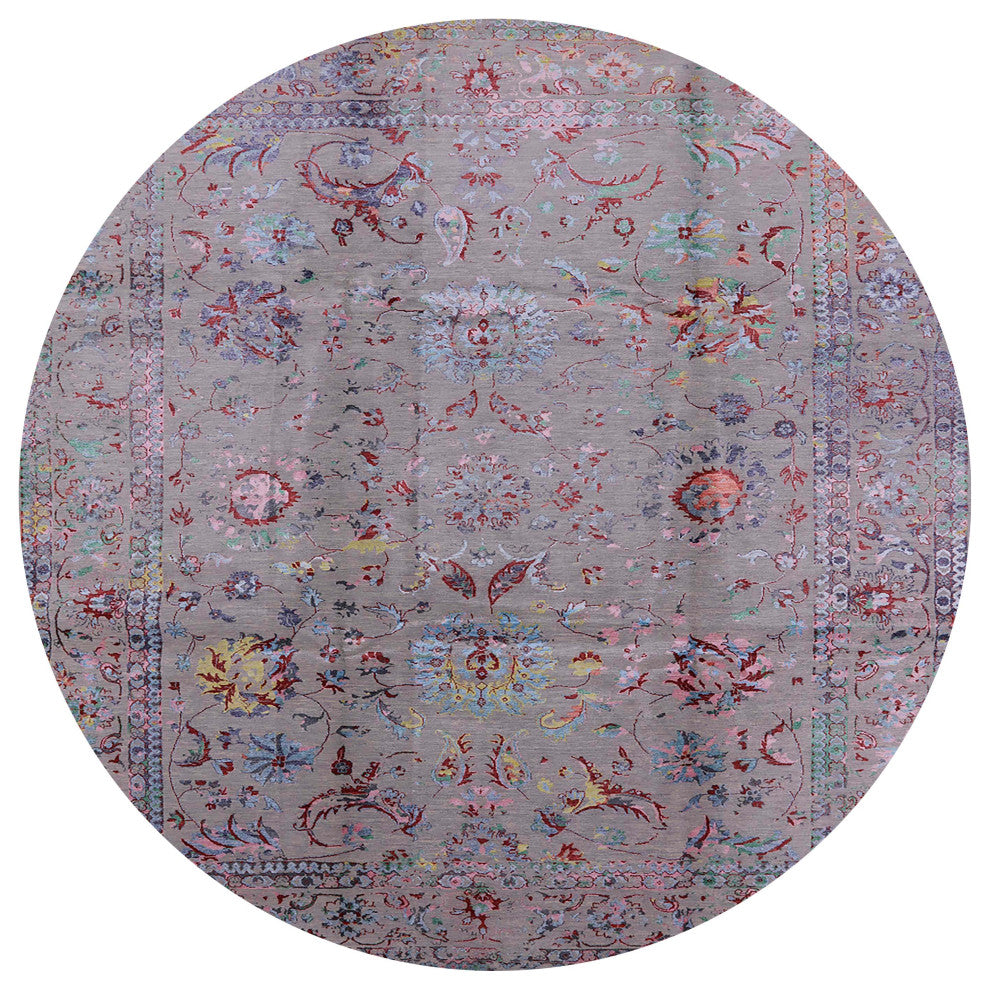 Ahgly Company Indoor Round Mid-Century Modern Area Rugs, 5' Round