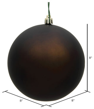 Vickerman 8" Chocolate Matte Ball Ornament