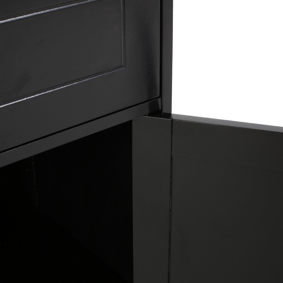 Chloe Modern Bathroom Storage Cabinet, Black
