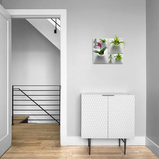 Modern Wall Planter Set, Node Living Wall, Ceramic, BS2, Light Gray