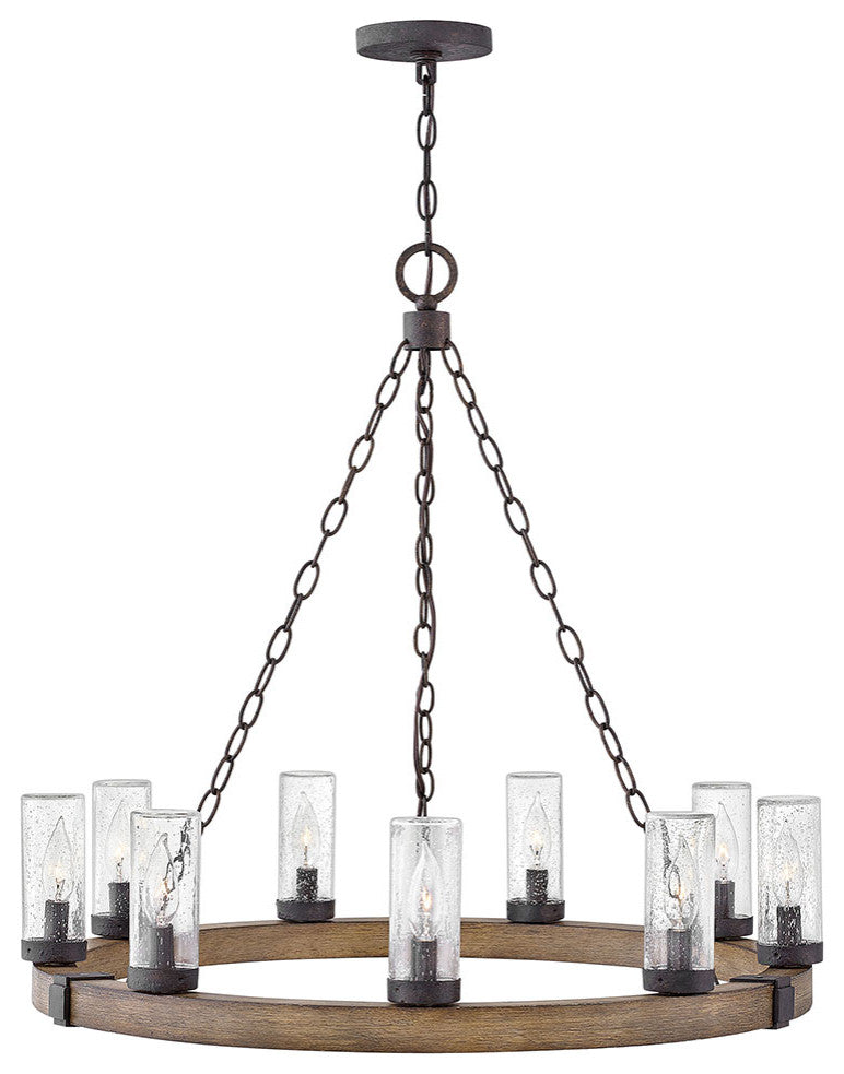 Hinkley Sawyer Outdoor Chandelier, Sequoia, 9 Light