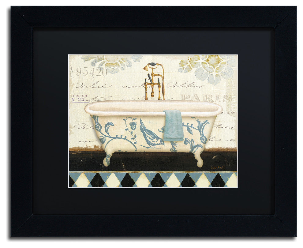 'Marche de Fleurs Bath II' Matted Framed Canvas Art by Lisa Audit
