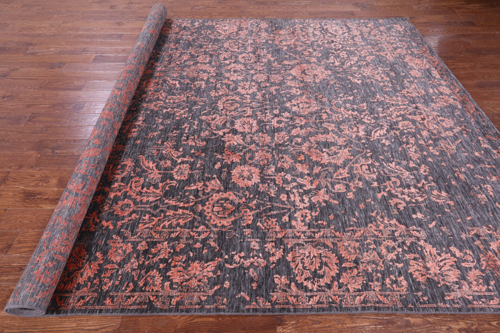 Persian Hand Knotted Wool & Silk Rug 8' 11" X 11' 11" - Q15751