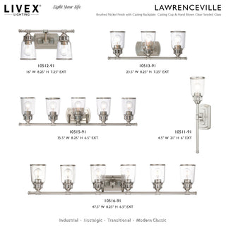 Livex Lighting 10511 Lawrenceville 21" Tall Commercial Wall - Polished Chrome