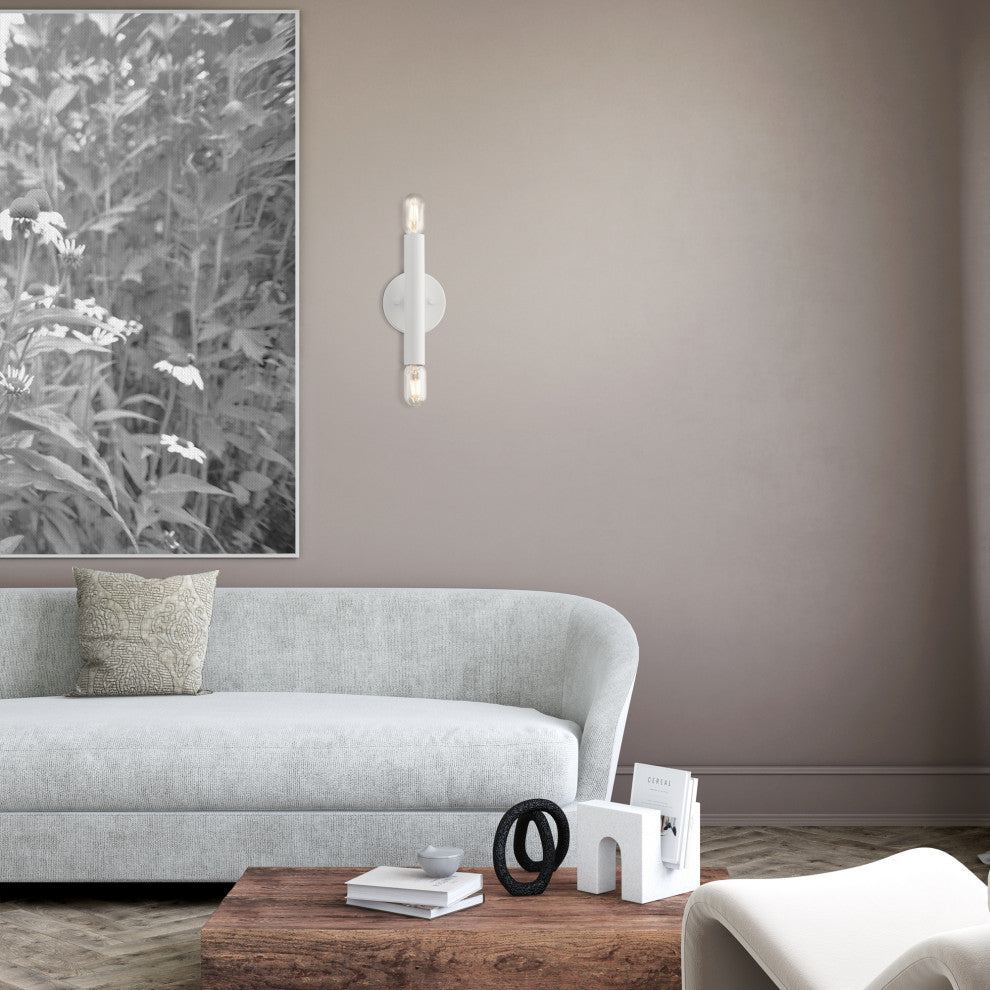 Copenhagen 2 Light White ADA Sconce