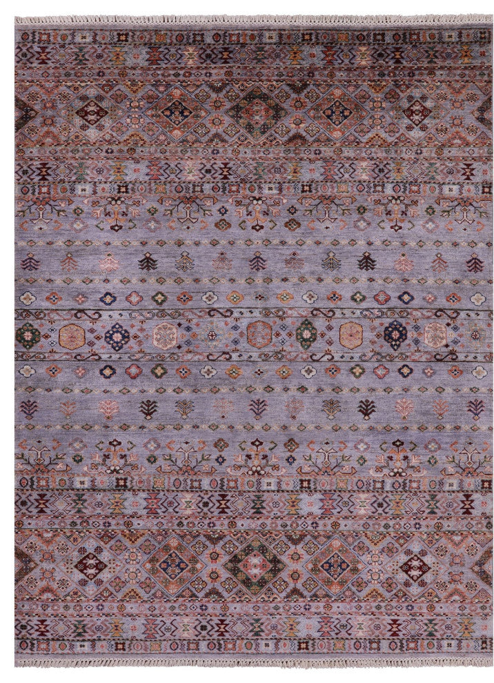 5' 10" X 7' 9" Super Kazak Khorjin Handmade Wool Rug Q10091