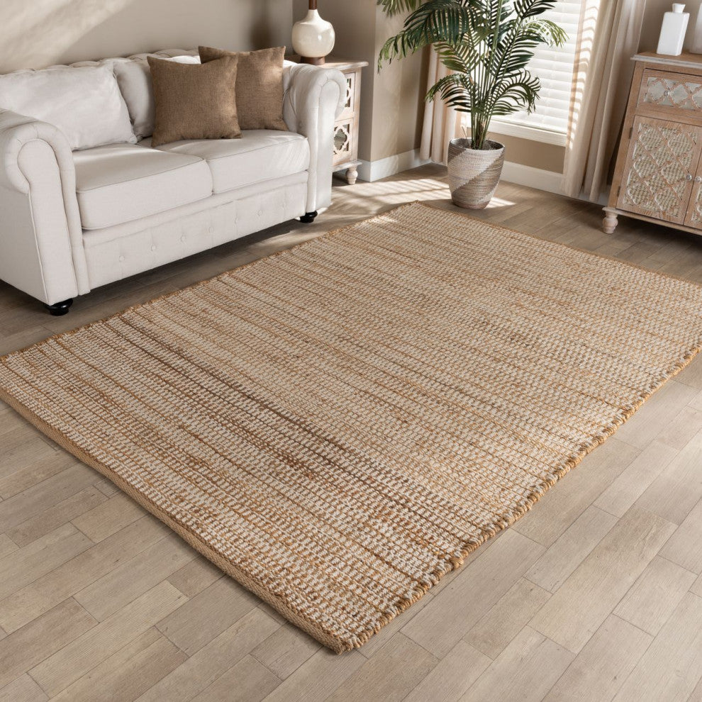 Osage Modern Natural Handwoven Hemp Blend Area Rug