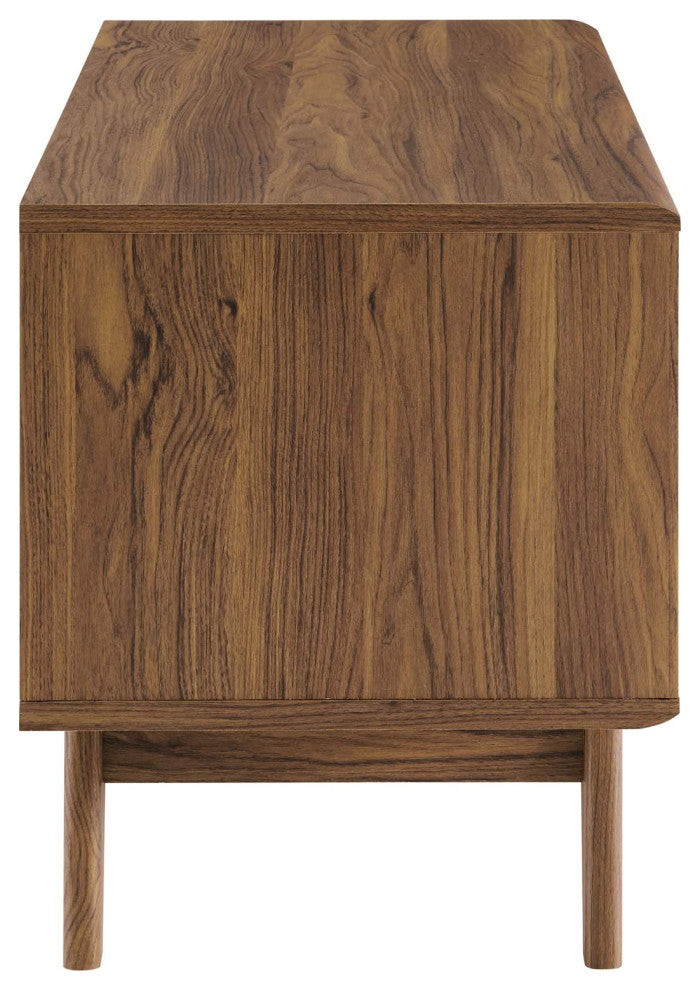 Envision Vinyl Record Display Stand Walnut White