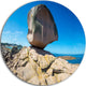 Pink Rock In Tregastel, Landscape Photo Round Metal Wall Art, 11"