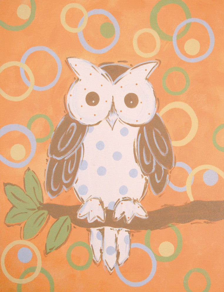 Marmont Hill, "Whimsy Owl" by Reesa Qualia Painting on Wrapped Canvas, 24x31